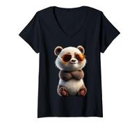 Women's Panda Bear Giant Panda Great Pandas Love Cute Panda Bear V-Neck T-Shirt