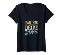 Womens Paninis are What Drive My Advice Funny Coach V-Neck T-Shirt