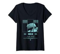 Womens Panther Chameleon Streetwear Lizard Keeper V-Neck T-Shirt
