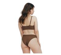 Women's panties Organic Basics Naked Rib Brief Marron XS
