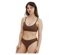Women's panties Organic Basics Naked Rib Marron XS