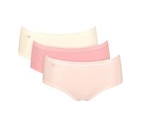 Sloggi Midi Briefs Knickers Basic+ Brief 3 Pack 95% Cotton Mid Rise Lingerie