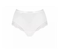 Sloggi Women's Romance Maxi Brief – High Waist, Smooth with Lace Trim – White