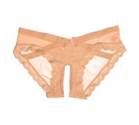 Women's Panties Transparent Lace Embroidered Open Briefs Breathable Soft Sensational Alluring Wear Unbeatable Comfort