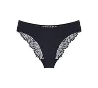 Triumph Women's Pretty Micro Tai Brief – Mid Rise Microfibre Lace – Black M