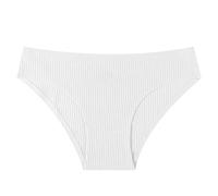 Womens Pants Ladies Underwear Women's Erotic Knickers Women's Underwear Briefs Mid-Rise Solid Color Ribbed Briefs Seamless Half-Hip Briefs White