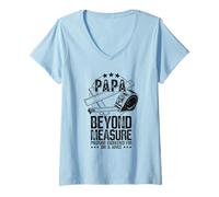 Womens Papa Beyond Measure Funny Husband BBQ V-Neck T-Shirt