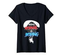 Womens Paramotor Being Normal is Boring Funny Paramotor V-Neck T-Shirt