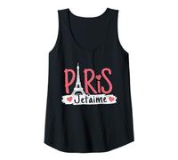 Womens Paris Je T'Aime Eiffel Tower France Souvenir Gift Tank Top