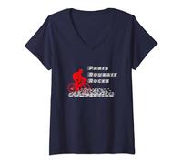 Womens Paris Roubaix Rocks V-Neck T-Shirt