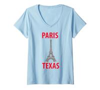 Women's Paris Texas USA Souvenir V-Neck T-Shirt