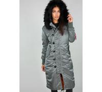 Alpha Industries Long Fishtail Jacket Green XS Woman