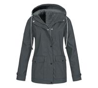 Womens Parka Winter Coats Waterproof Jacket Hooded Coat Fleece Lined Jacket Padded Ladies Arctic Velvet Warm Outdoor Windbreaker Hoodies zip up Sweatshirt Outwear Pockets Drawstring Sportswear