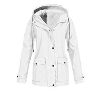 Womens Parka Winter Coats Waterproof Jacket Hooded Coat Fleece Lined Jacket Padded Ladies Arctic Velvet Warm Outdoor Windbreaker Hoodies zip up Sweatshirt Outwear Pockets Drawstring Sportswear