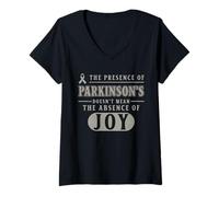 Women's Parkinson Warrior Parkinsons Disease V-Neck T-Shirt
