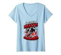 Womens Parkour Freerunning I Still Refuse to Be Grounded Traceur V-Neck T-Shirt