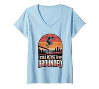 Women's Parkour Freerunning I Still Refuse to Be Grounded Traceur V-Neck T-Shirt