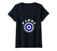 Womens Paros Greece Souvenir/Paros V-Neck T-Shirt