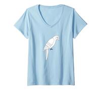 Womens Parrot Adult Coloring Shirt V-Neck T-Shirt