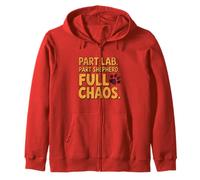 Womens Part Lab Part Shepherd Full Chaos Retro Funny Dog Mix Zip Hoodie