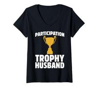 Women's Participation Trophy Husband V-Neck T-Shirt