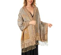 Women's Pashmina Shawl & Wrap Scarf - Luxuriously Soft, Cozy, and Versatile Wrap Stylish Colors & Patterns for Any Occasion (Beige)