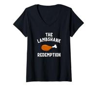 Women's Passover Seder Plate Bitter Herbs The Lamb Shank Redemption V-Neck T-Shirt