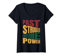 Women's Past Struggles, Future Power V-Neck T-Shirt