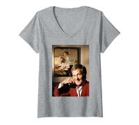 Womens Pat Boone Ain't That A Shame Singer by Michael Grecco V-Neck T-Shirt