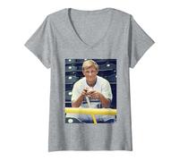 Womens Pat Valaika UCLA Bruins Baseball MLB by Michael Grecco V-Neck T-Shirt