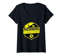 Women's Paterberg Cycling in Flanders Belgium Cobbled Climb Cyclist V-Neck T-Shirt