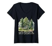 Womens Path You Take John Muir Nature Lover Hiker Mountain Hiking V-Neck T-Shirt