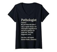 Women's Pathologist Dictionary Definition Meaning V-Neck T-Shirt