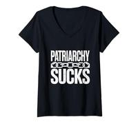 Women's Patriarchy Sucks, Feminism, Feminists, Women's Day, Equality V-Neck T-Shirt
