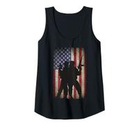 Womens Patriotic Americans Veterans Day Female Soldiers Tank Top