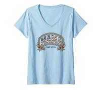 Women's Patriotic Mama Celtic Knot Irish Roots and Heritage Design V-Neck T-Shirt