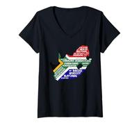 Womens Patriotic South Africa Food Map Africans V-Neck T-Shirt