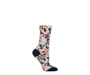 Women's Patterned Socks RHS Royal Horticultural Society 1 Pair Size 4-8 SOCKSHOP