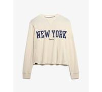 Superdry Ath Essential Graphic Long Sleeve T-shirt Beige L Woman