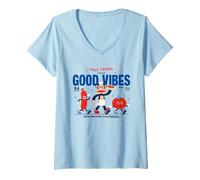 Womens Paul Frank Diner Julius Monkey Serving Good Vibes V-Neck T-Shirt