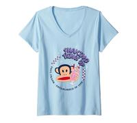 Womens Paul Frank Julius Monkey Shaking Things Up Milkshake Diner V-Neck T-Shirt