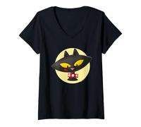 Women's Paul Frank Mika The Cat Circle V-Neck T-Shirt
