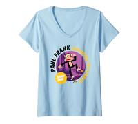 Women's Paul Frank Skateboard Shredding The Streets Since 1995 V-Neck T-Shirt