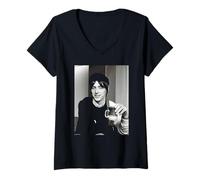 Womens Paul Weller The Jam Cup of Tea by Virginia Turbett V-Neck T-Shirt
