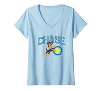 Womens Paw Patrol Pup Chase Badge V-Neck T-Shirt