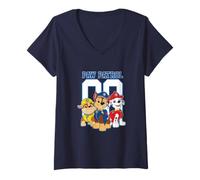 Womens Paw Patrol Team Paw Collegiate V-Neck T-Shirt