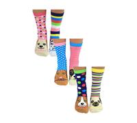 Womens Paws Odd Socks by UNITED ODDSOCKS - 6 Multi Pack Cotton Gift Box Socks
