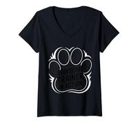 Womens Pawsome Trainer in Action Dog Pet Discipline Obedience |- V-Neck T-Shirt