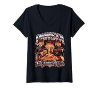 Women's Pawsta The Family Recipe Mafia Cats Spaghetti Pasta Meme V-Neck T-Shirt