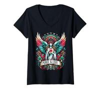 Womens Peace in the Universe Promoting Peace Throughout Universe V-Neck T-Shirt